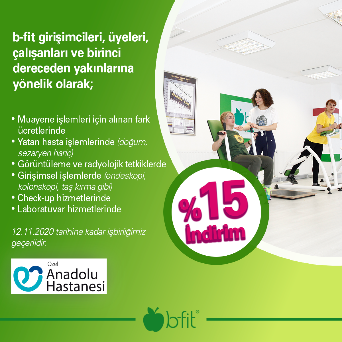 Özel Anadolu Hastanesi b-fit İşbirliği