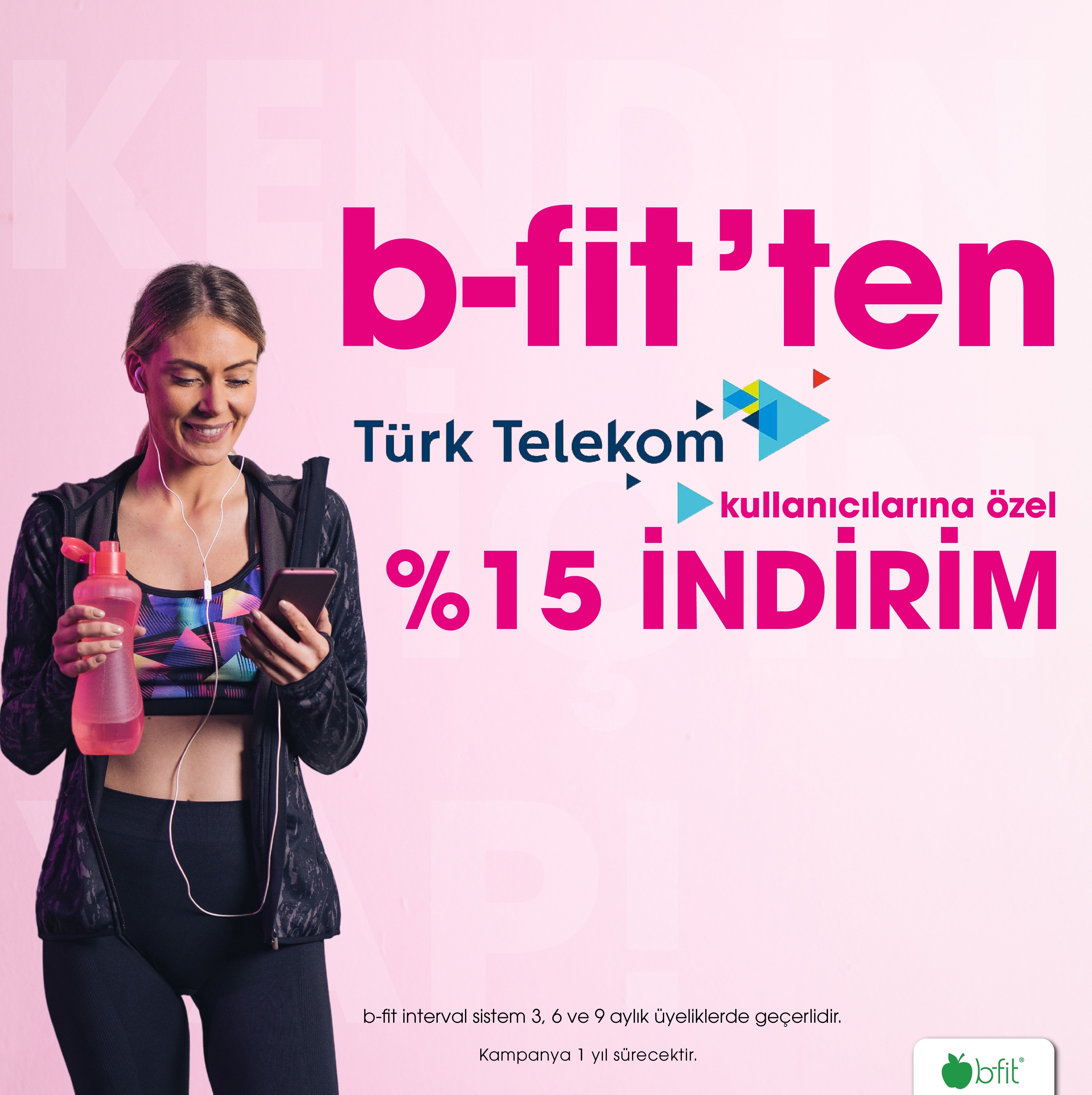b-fit’ten Türk Telekom kullanıcılarına özel %15 indirim!